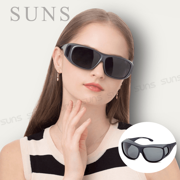 【suns】砂黑鋁紫偏光太陽眼鏡  抗UV400 (可套鏡) 0