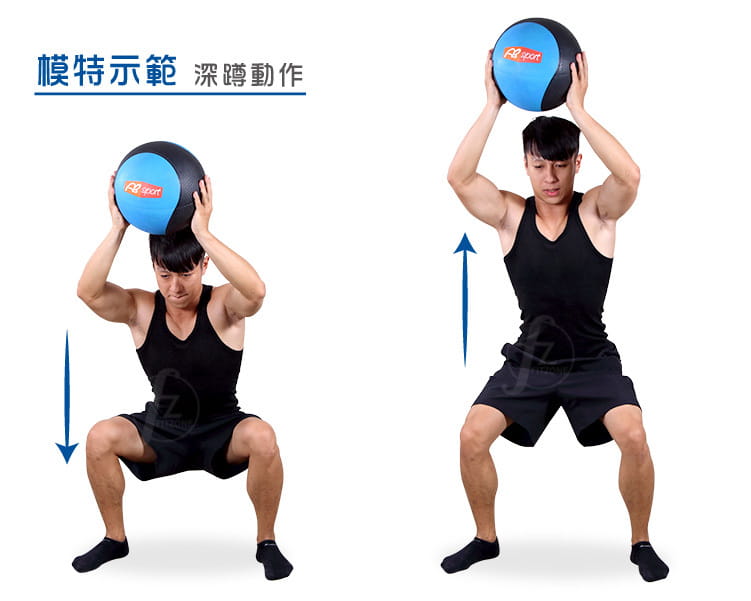 【ABSport】橡膠重力球（10KG－黑款）／健身球／重量球／藥球／實心球／平衡訓練球 5