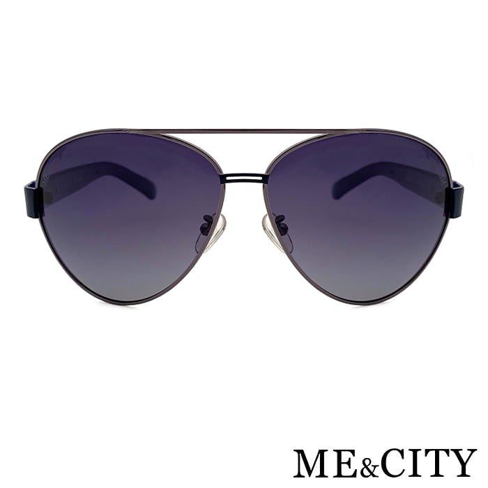 【ME&CITY】 時尚飛行員金屬偏光太陽眼鏡 抗UV(ME 1106 C08) 6