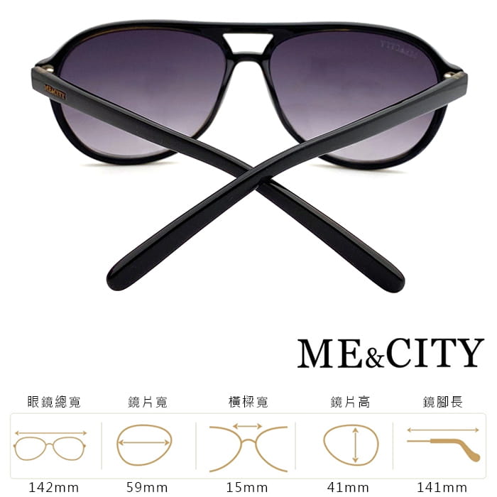 【ME&CITY】 時尚飛行員太陽眼鏡 抗UV (ME 110003 G372) 11