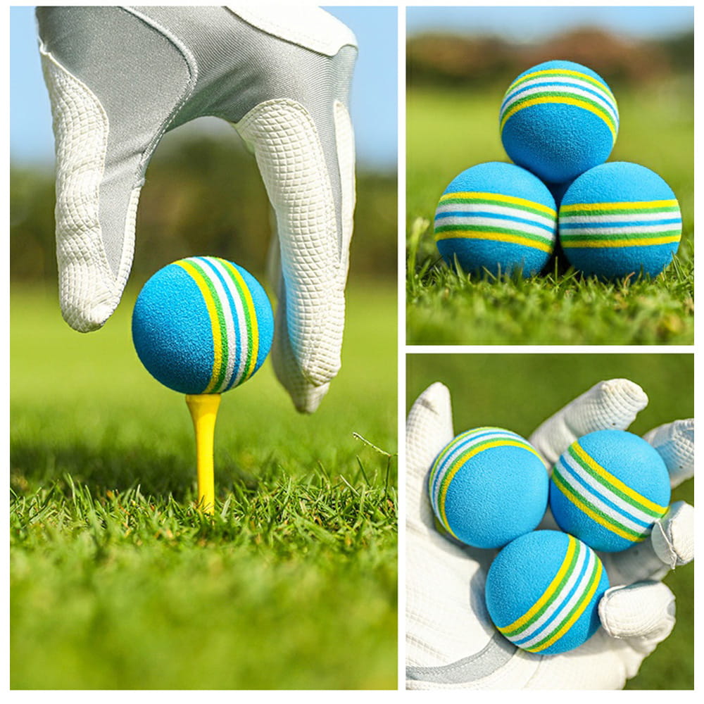 【CAIYI 凱溢】PGM 高爾夫球海綿練習球 軟球練習用品 室內高爾夫用球 室內海棉球10顆 5