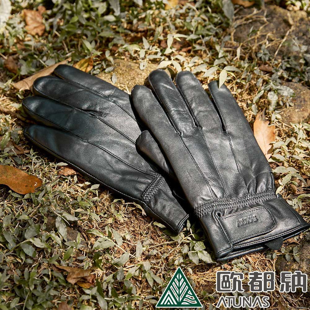 ATUNAS 歐都納男款真皮保暖手套 (A1AG2101M 黑/防風/防水/刷毛/機車/登山/滑雪) 0