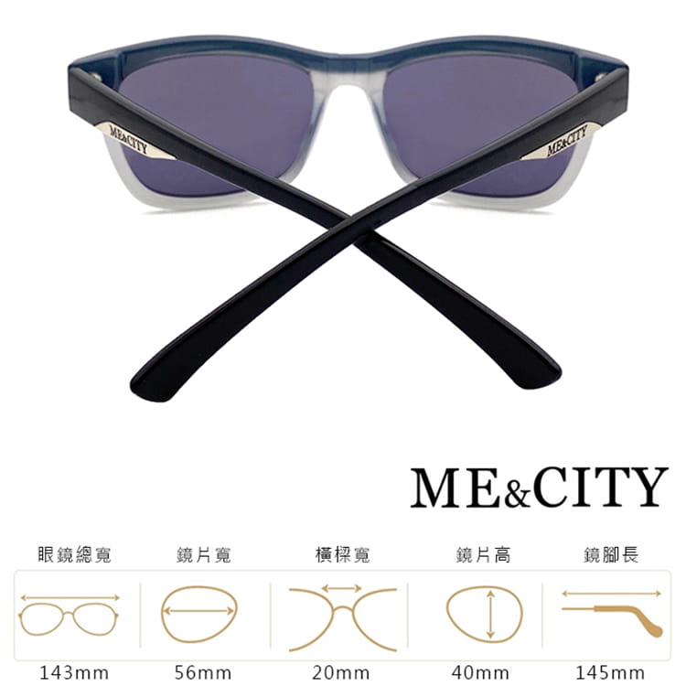 【ME&CITY】 義式戀語雙色太陽眼鏡 抗UV (ME 120026 F251) 11
