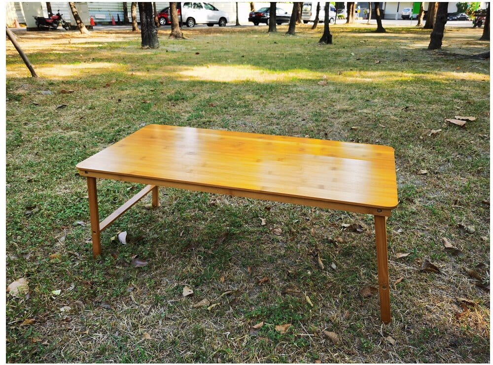 原木色摺疊木桌 電腦桌 露營桌 (大款) 1