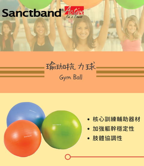 【Sanctband】瑜珈抗力球 (65cm) 1