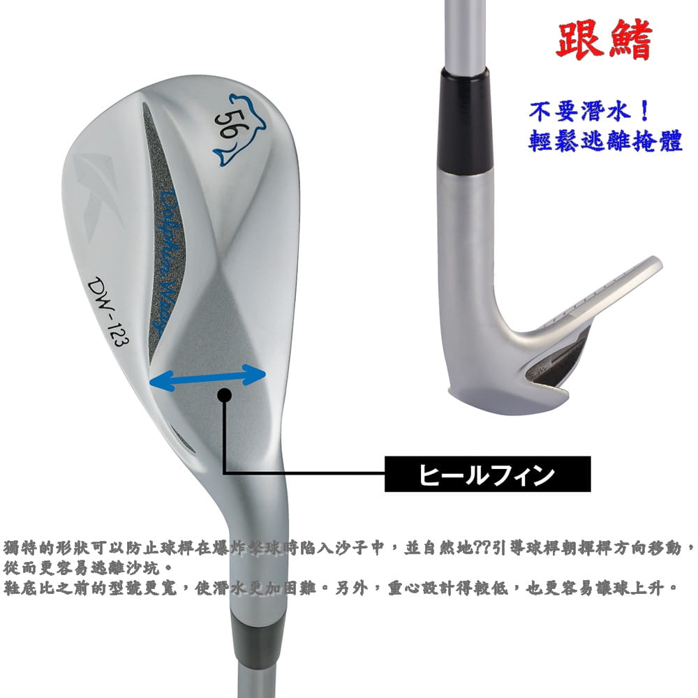 【CAIYI 凱溢】Kasco Dolphin Wedge DW-123 銀色挖起桿 11