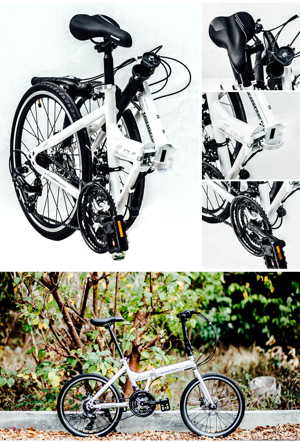 BIKEONE MG7 PLUS 20吋24速SHIMANO碟煞折疊車451輪組小跑指撥煞變合一定位 16