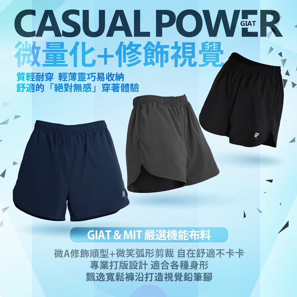 【GIAT】女款雙口袋輕量排汗運動短褲 2
