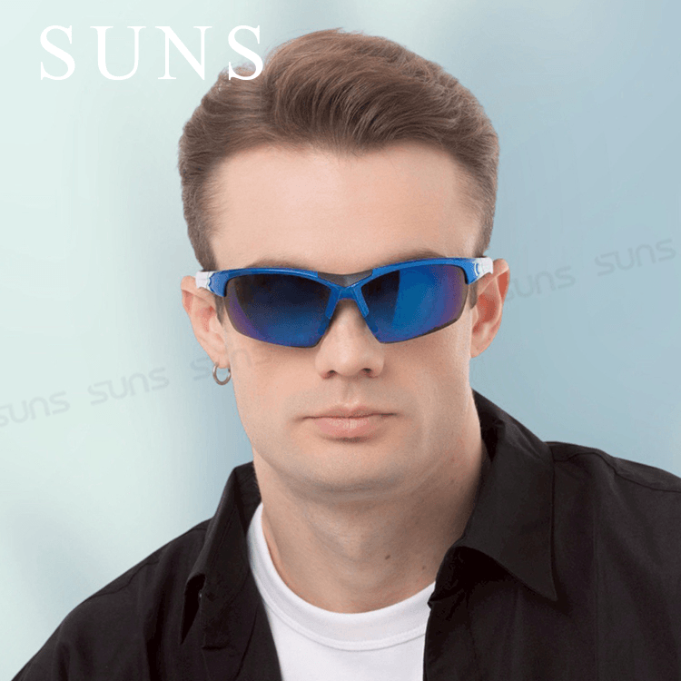 【suns】MIT戶外運動偏光墨鏡 包覆式流線型絢彩水銀 抗UV400【82550】 1