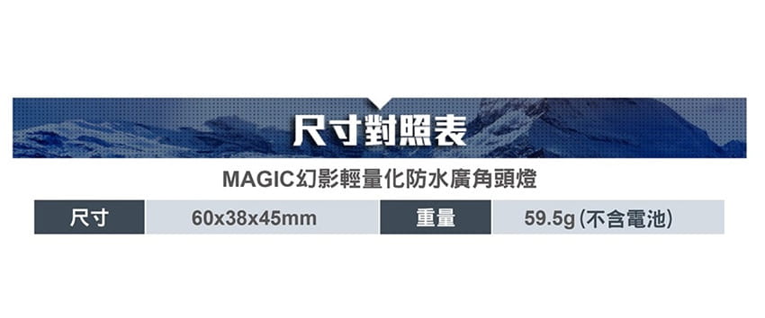 ATUNAS歐都納Magic幻影輕量化防水廣角頭燈/防水頭燈(A1LICC01藍) 2