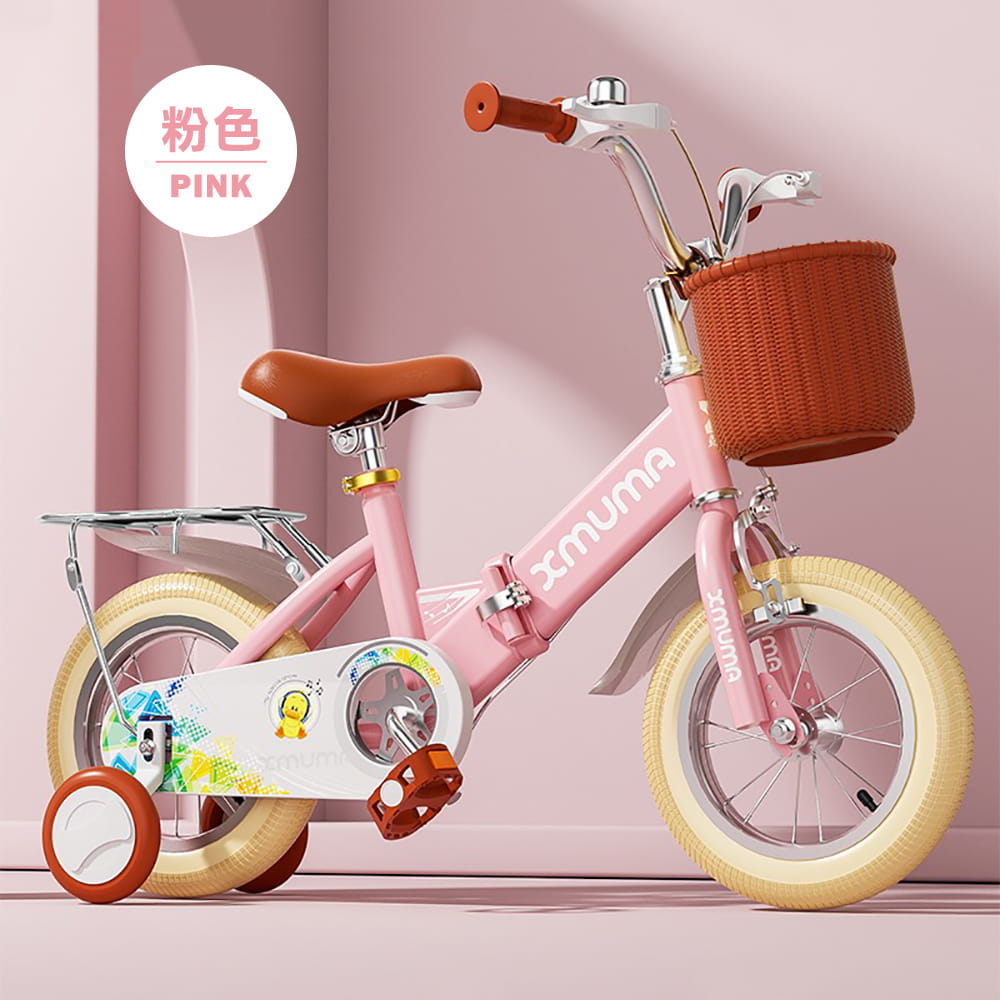 BIKEONE MINI27 兒童折疊自行車14吋男女寶寶小孩摺疊腳踏單車後貨架版款顏色可愛清新 18