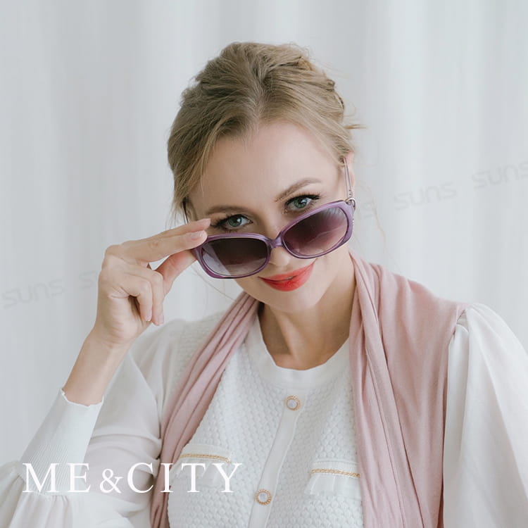 【ME&CITY】 甜美心型鎖鍊太陽眼鏡 抗UV (ME 1224 H06) 7