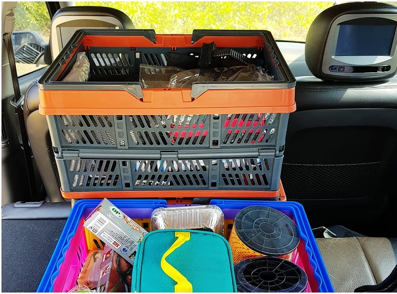 功能收納筐手提籃車載置物籃整理箱PP塑料整理箱 4