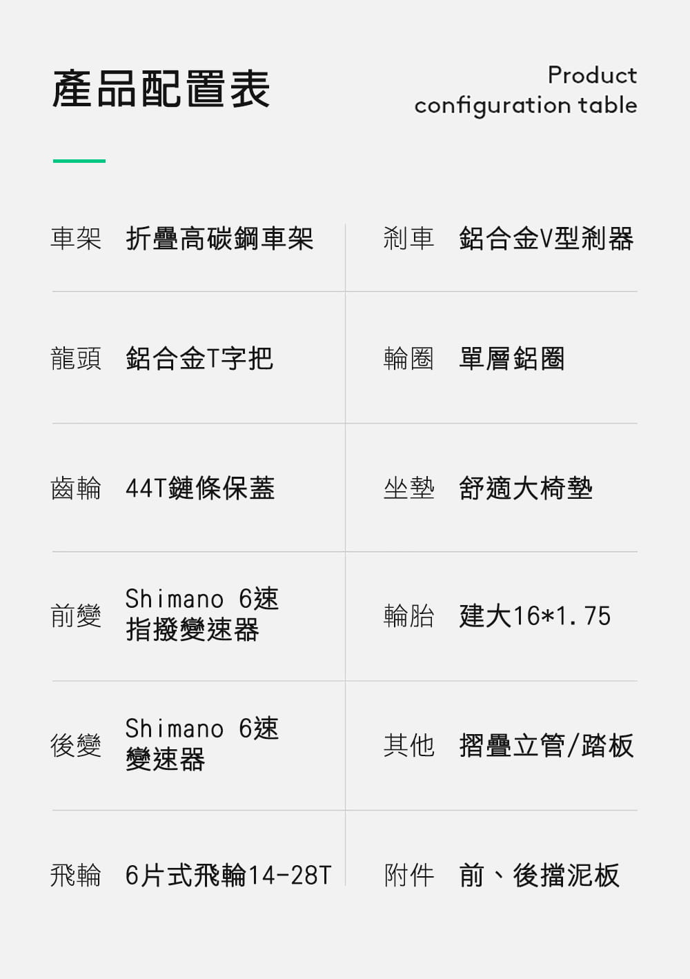 SPORTONE U33 LITE 16吋6速 SHIMANO變速文藝小清新摺疊車小折自行車 13
