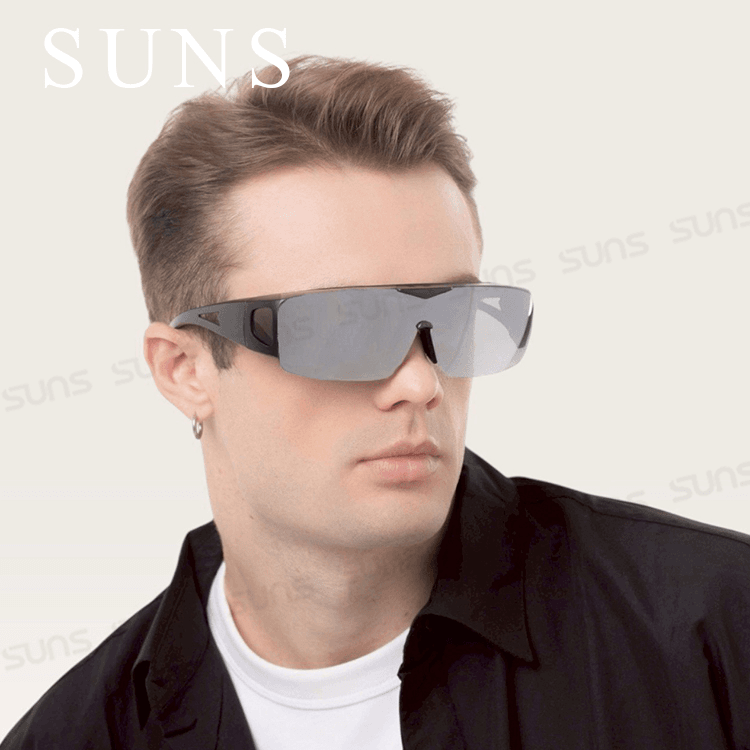 【suns】休閒上翻式偏光太陽眼鏡 水銀鏡面 (可套鏡) 3