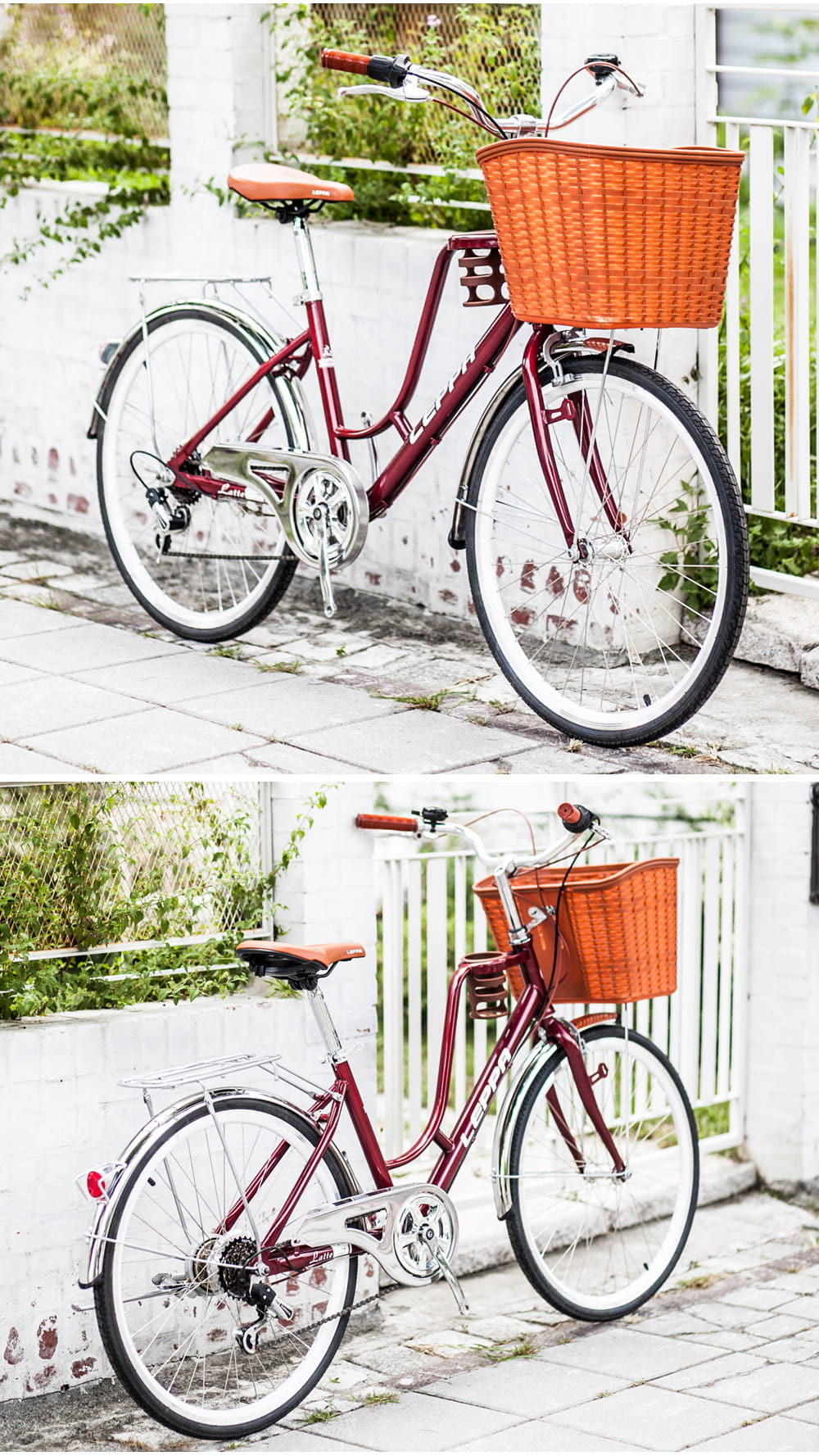 BIKEONE L4 LITE 246LADY 24吋6速 SHIMANO變速 復古時尚菜籃款淑女車 15