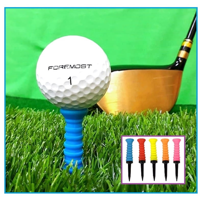 高爾夫彈力軟膠TEE 彈性橡膠球釘 低阻力 (4支裝顏色隨機)【GF02005-4】 0