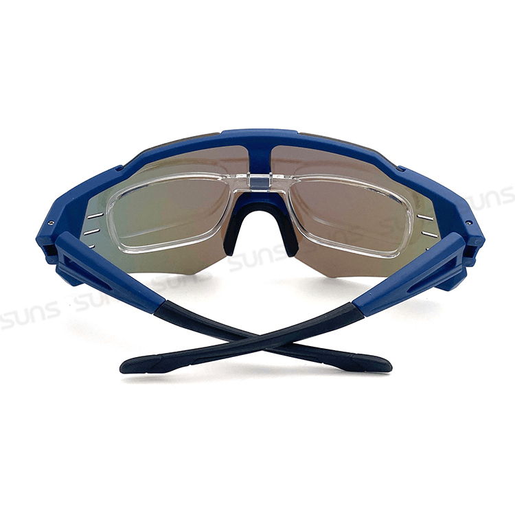 【suns】運動偏光太陽眼鏡 含內視鏡 藍框藍水銀 REVO電鍍 抗UV400 13