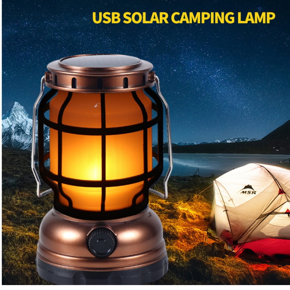 巨安戶外【111111104】 LED太陽能露營燈USB充電戶外野營燈家用應急手提燈 14
