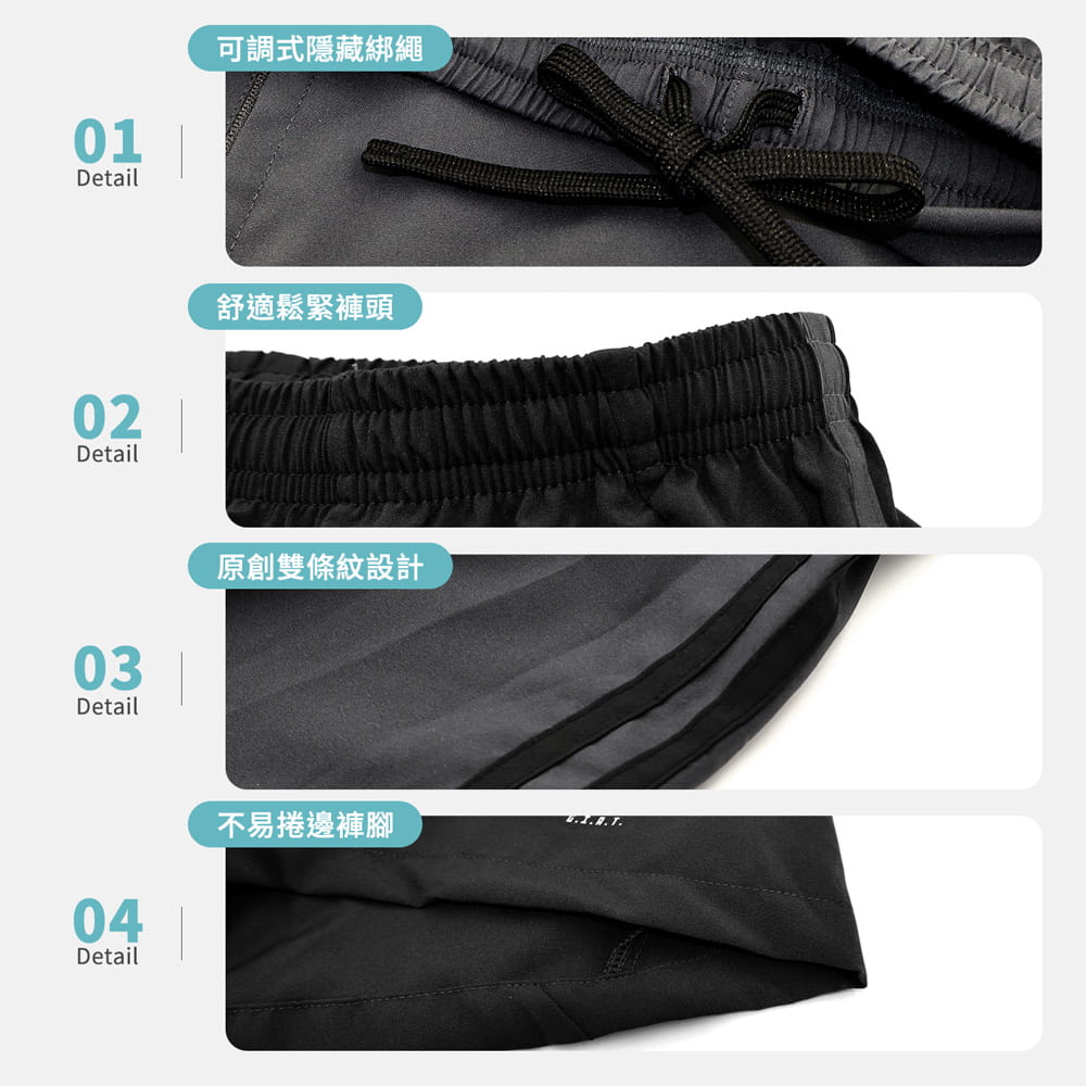 【GIAT】台灣製雙口袋輕量排汗運動短褲(男款) 12