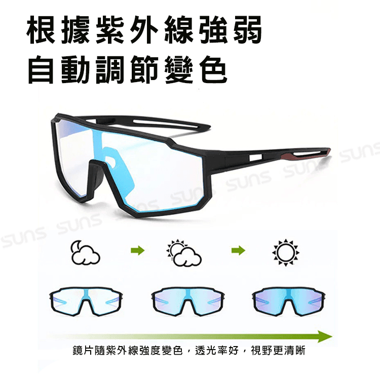 【suns】兒童變色太陽眼鏡 運動型墨鏡 輕量/防滑/抗UV N2321 7