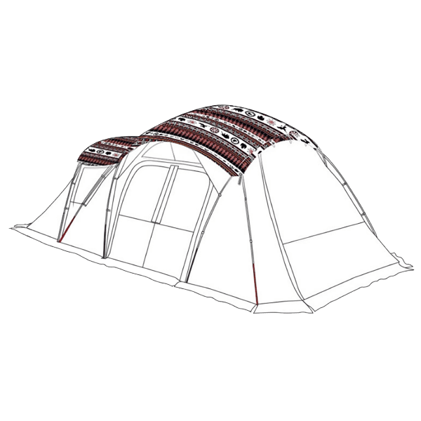 【Outdoorbase】彩繪天空2E帳篷頂布 全紅圖騰 22550 悠遊戶外 0