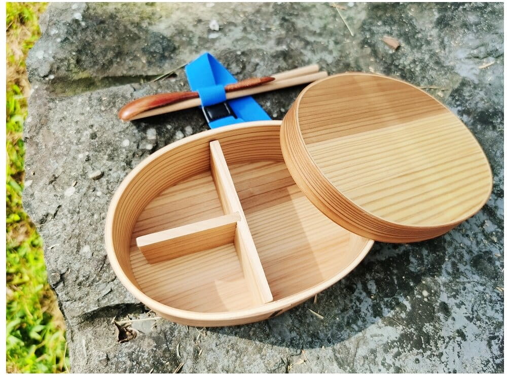 一木一匠雙層日式便當盒學生分格午餐木質飯盒 0