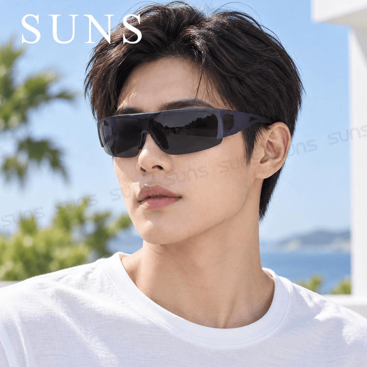 【suns】休閒上翻式偏光太陽眼鏡 鋁紫框 (可套鏡) 3