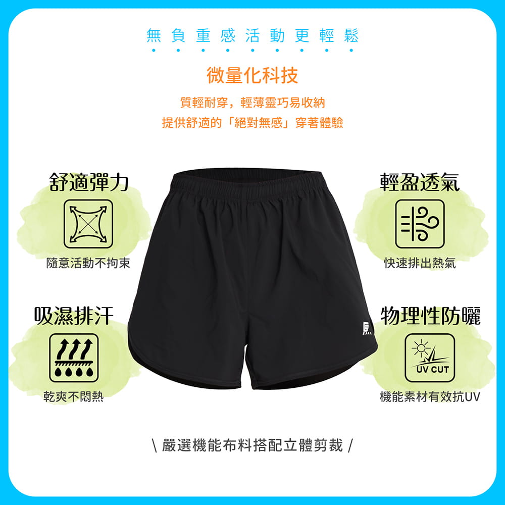 【GIAT】台灣製雙口袋輕量排汗運動短褲 5