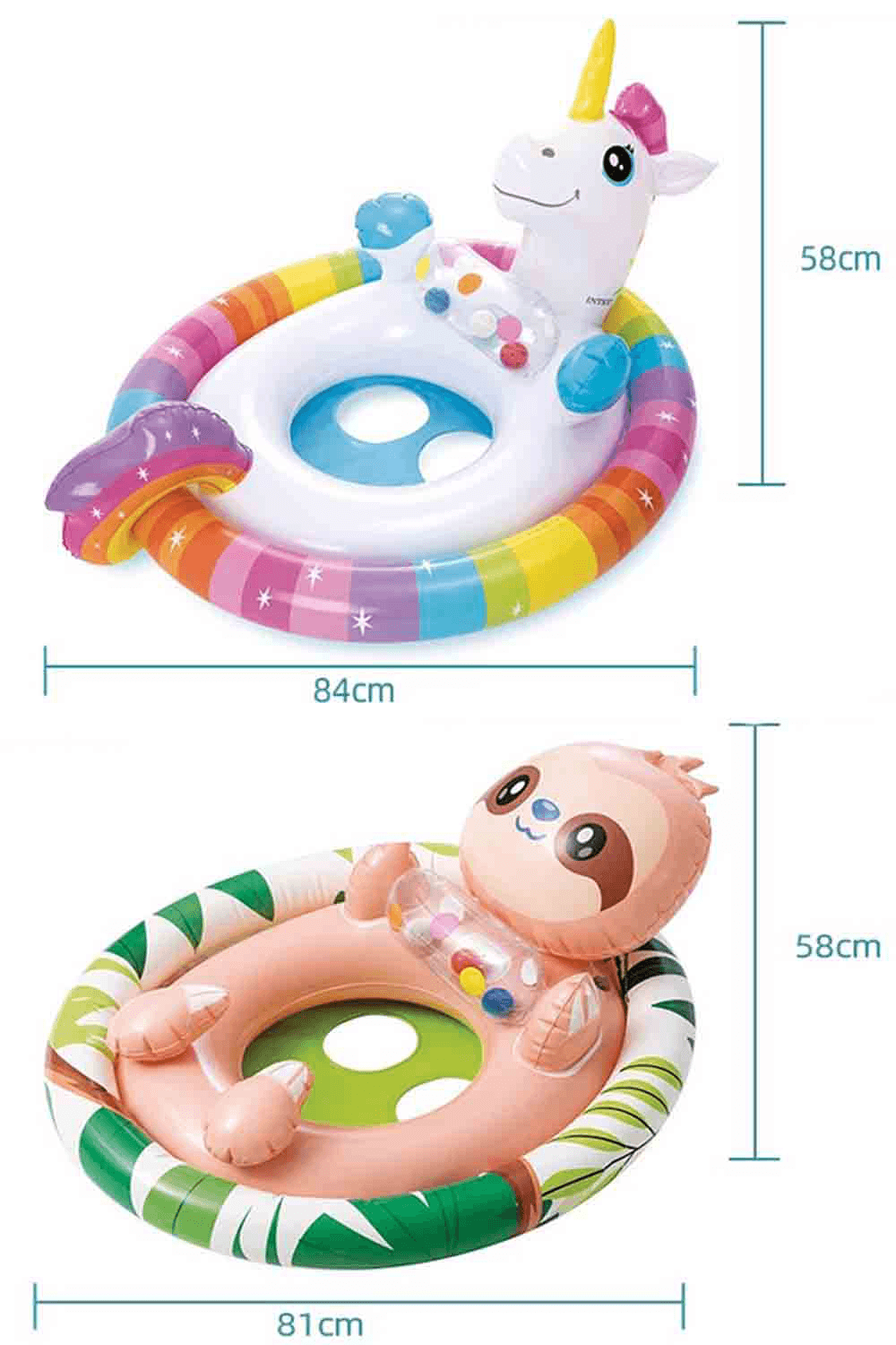 INTEX 59570動物造型水上兒童坐式充氣游圈 水上玩具 適3~4歲【SV61315】BO雜貨 9