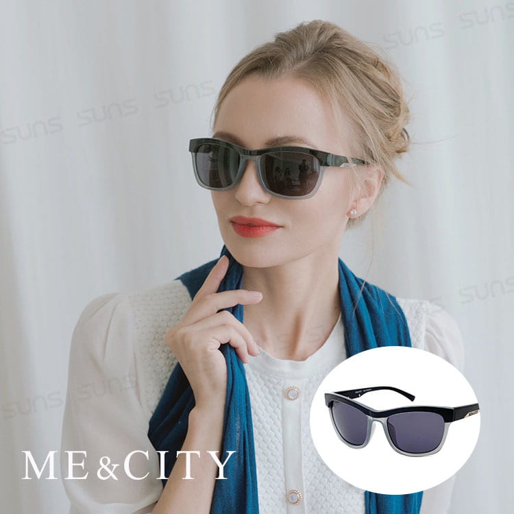 【ME&CITY】 義式戀語雙色太陽眼鏡 抗UV (ME 120026 F251) 0