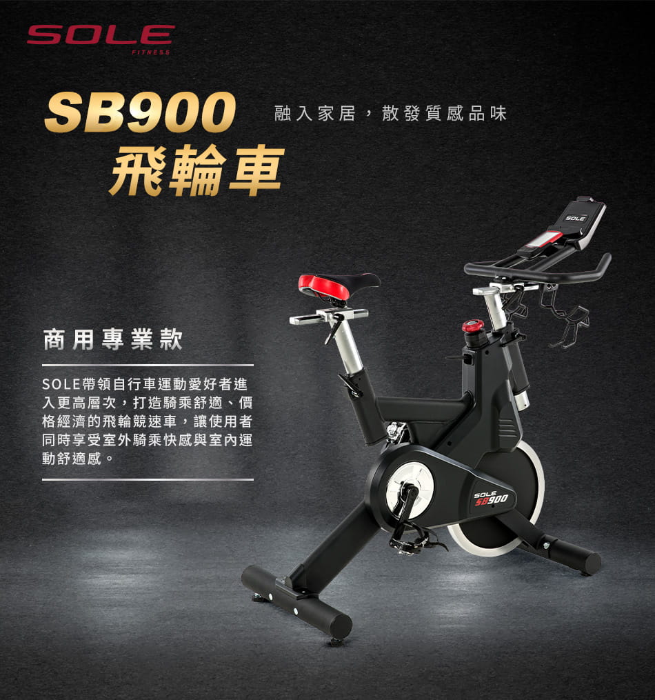 【DYACO】SOLE (索爾) SB900飛輪車 飛輪健身車 室內腳踏車 家用飛輪車 岱宇國際 1