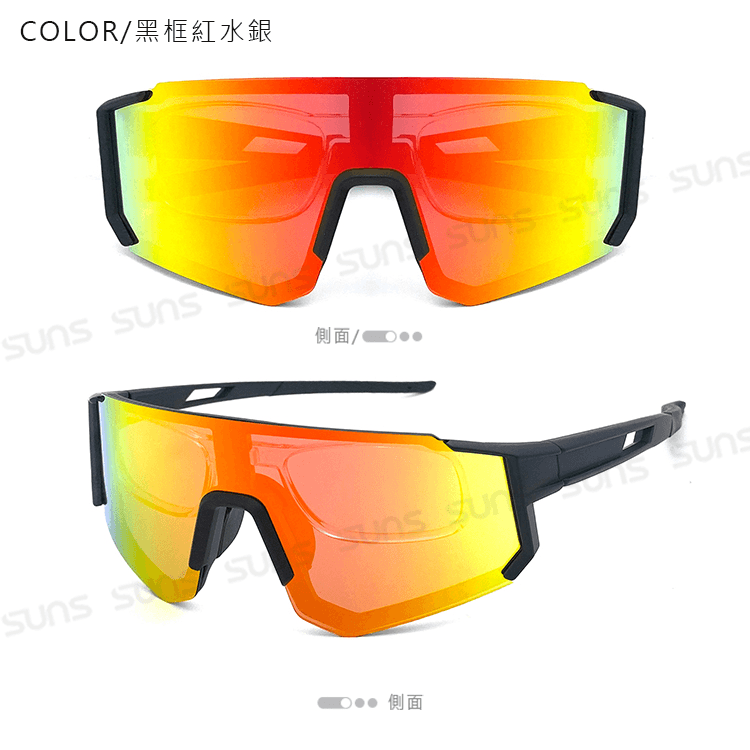 【suns】運動偏光太陽眼鏡 含內視鏡 Polarized頂級REVO電鍍 抗UV400 S160 13