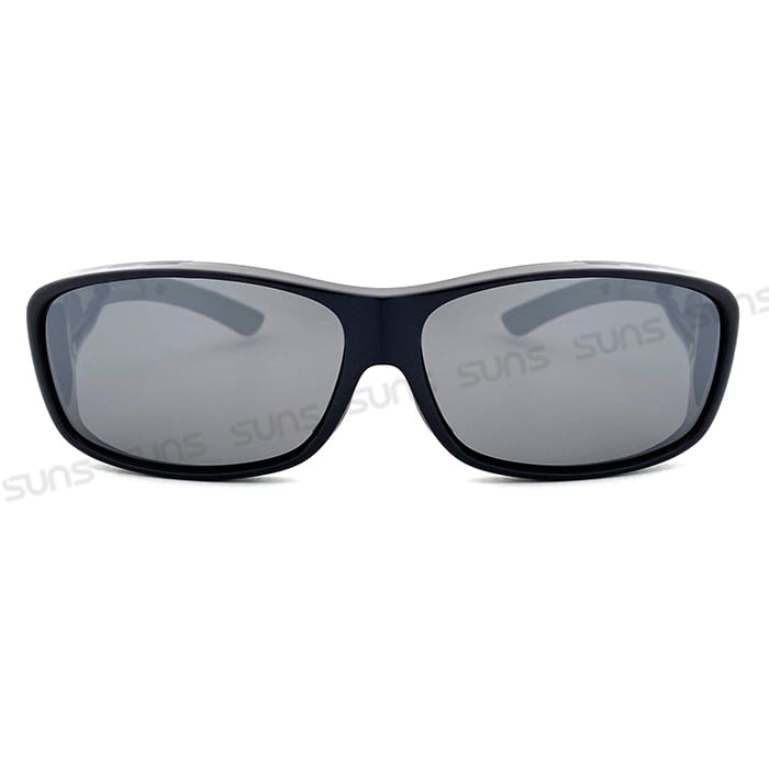 【suns】MIT運動偏光太陽眼鏡  黑框白水銀 抗UV400 (可套鏡) 6