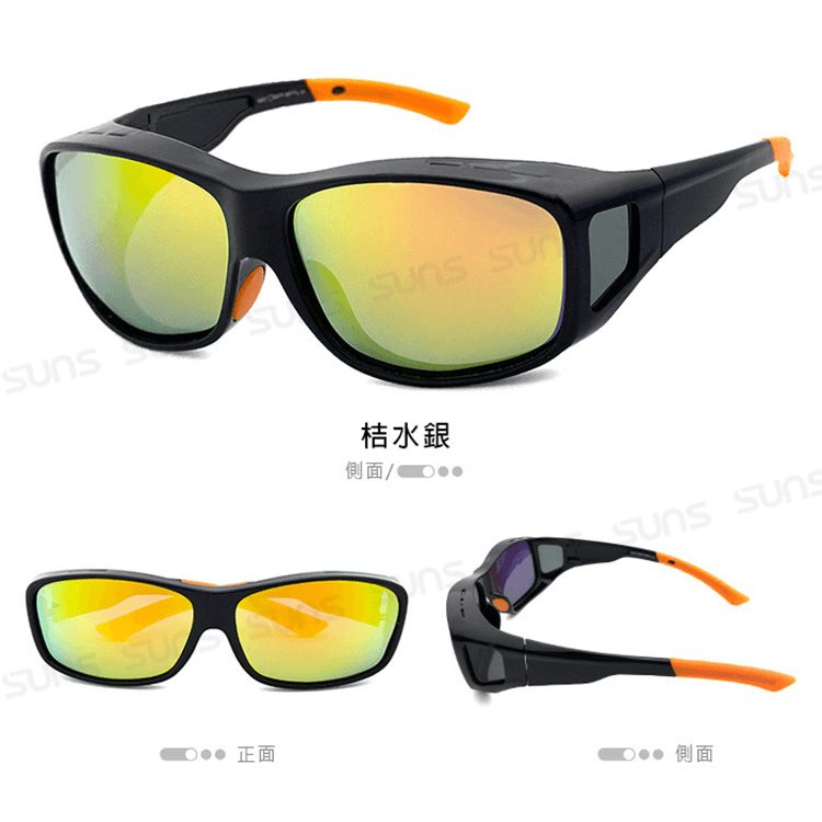 【suns】MIT包覆式偏光太陽眼鏡 運動型套鏡 防滑/抗UV400 (可套鏡) 2