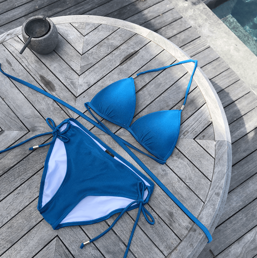 【SeasonsBikini】美胸美臀比基尼綁帶【泳褲】-藍綠色 2