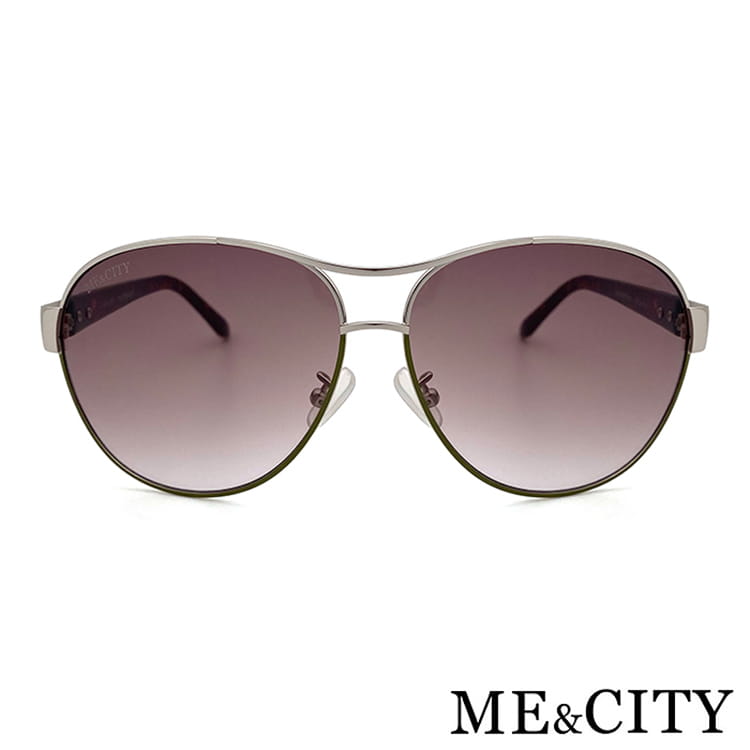 【ME&CITY】 歐式簡約雙色太陽眼鏡 抗UV (ME 110006 B204) 6