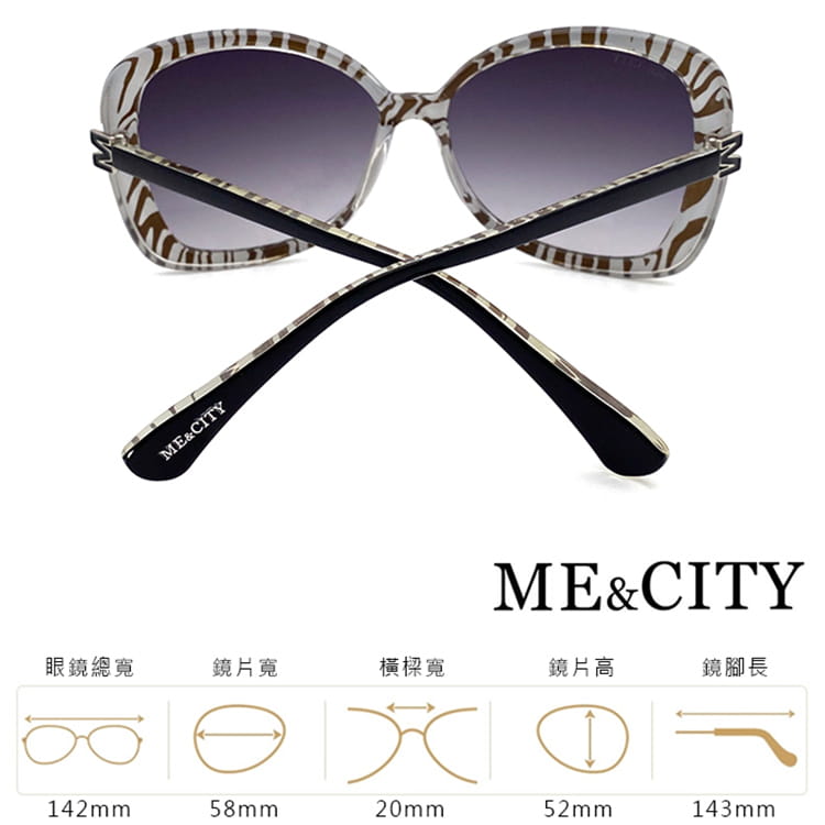 【ME&CITY】 經典義式圖騰太陽眼鏡 抗UV (ME 120016 L400) 11