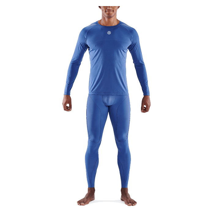 【澳洲SKINS壓縮服飾】澳洲SKINS-3訓練級長袖排汗衣(男)淺藍ST0150456(共四色) 0