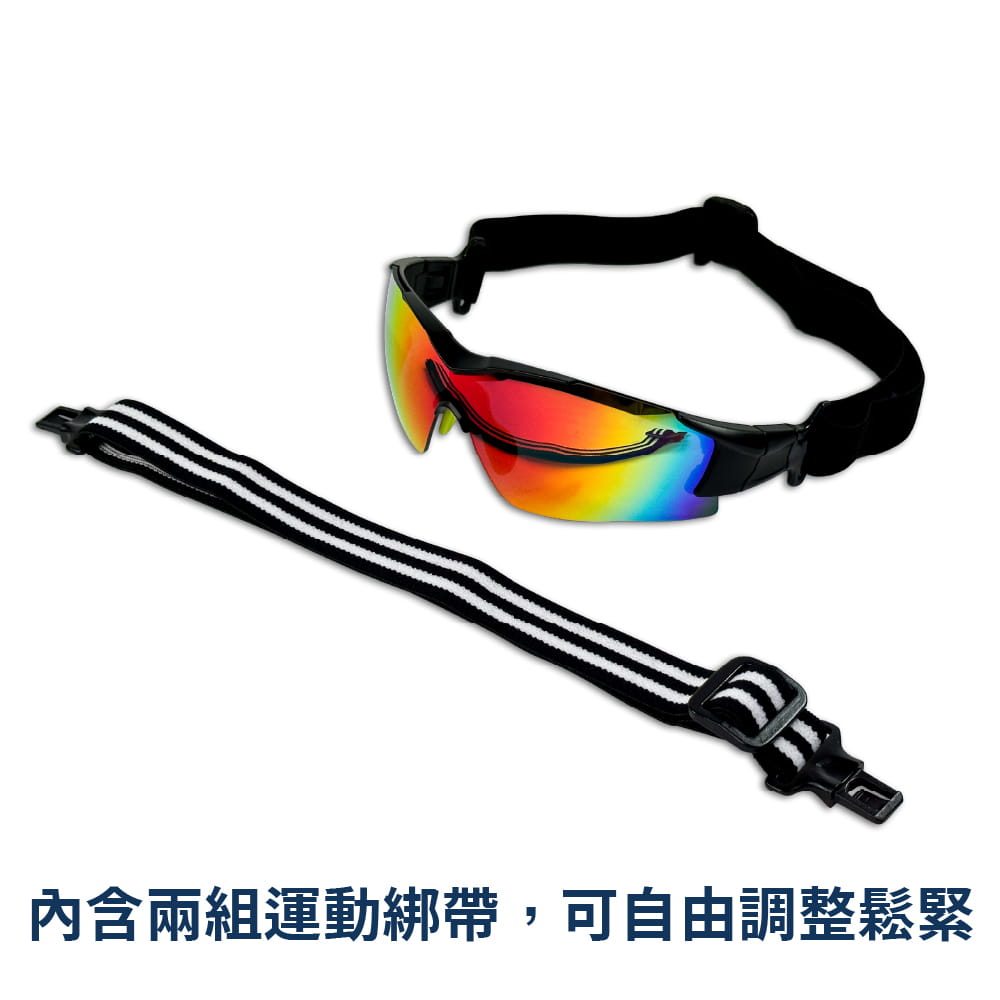 【ACEKA】專業炫彩運動太陽眼鏡(檸檬綠) (可換綁帶) 8
