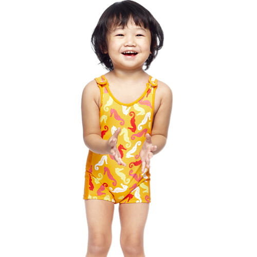 【SARBIS】女童連身平口泳裝附泳帽B802001 0