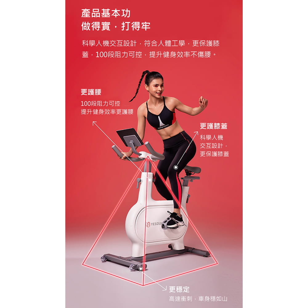 【X-BIKE晨昌】YESOUL 野小獸 新一代速燃超靜音磁控小白駒飛輪車 M2M贈一個月免費課程】 11