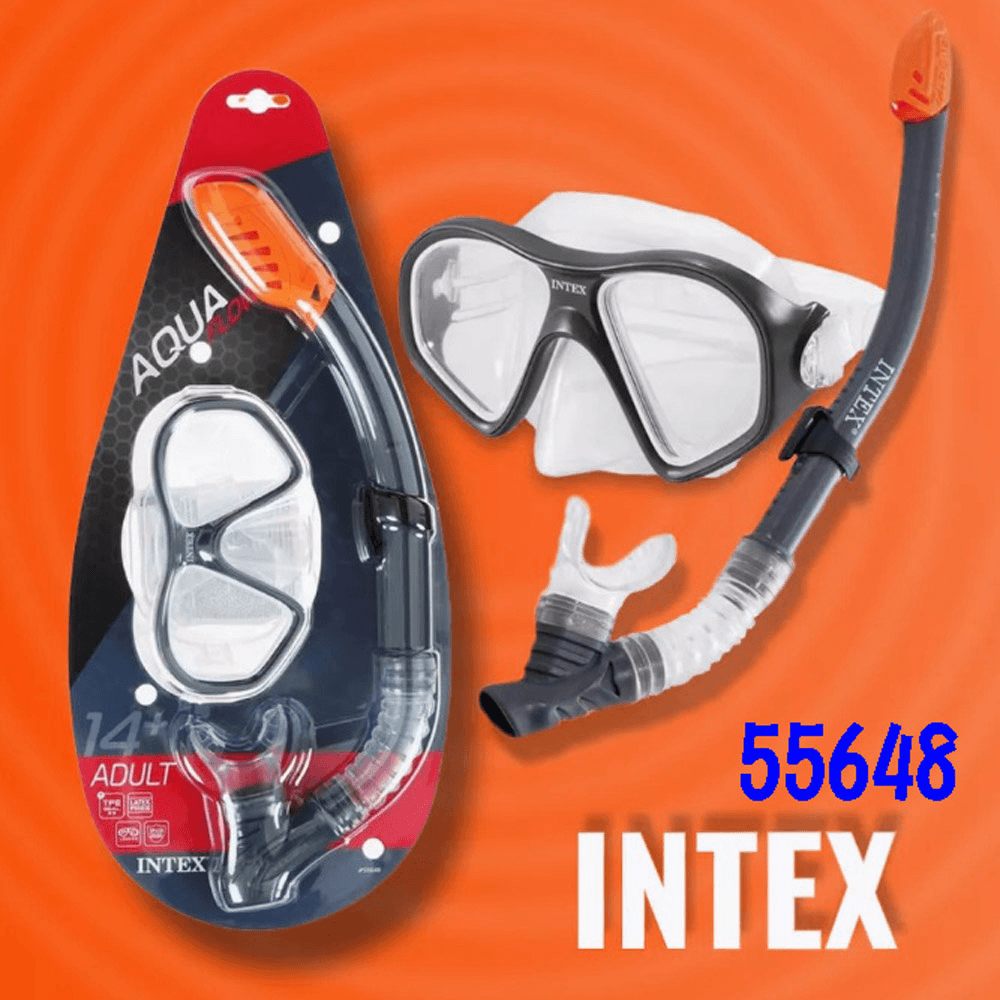 (8+)INTEX 泳鏡呼吸管組合 防水蛙鏡+呼吸管 潛水夏日戲水 浮潛裝備 【SV61316】 6