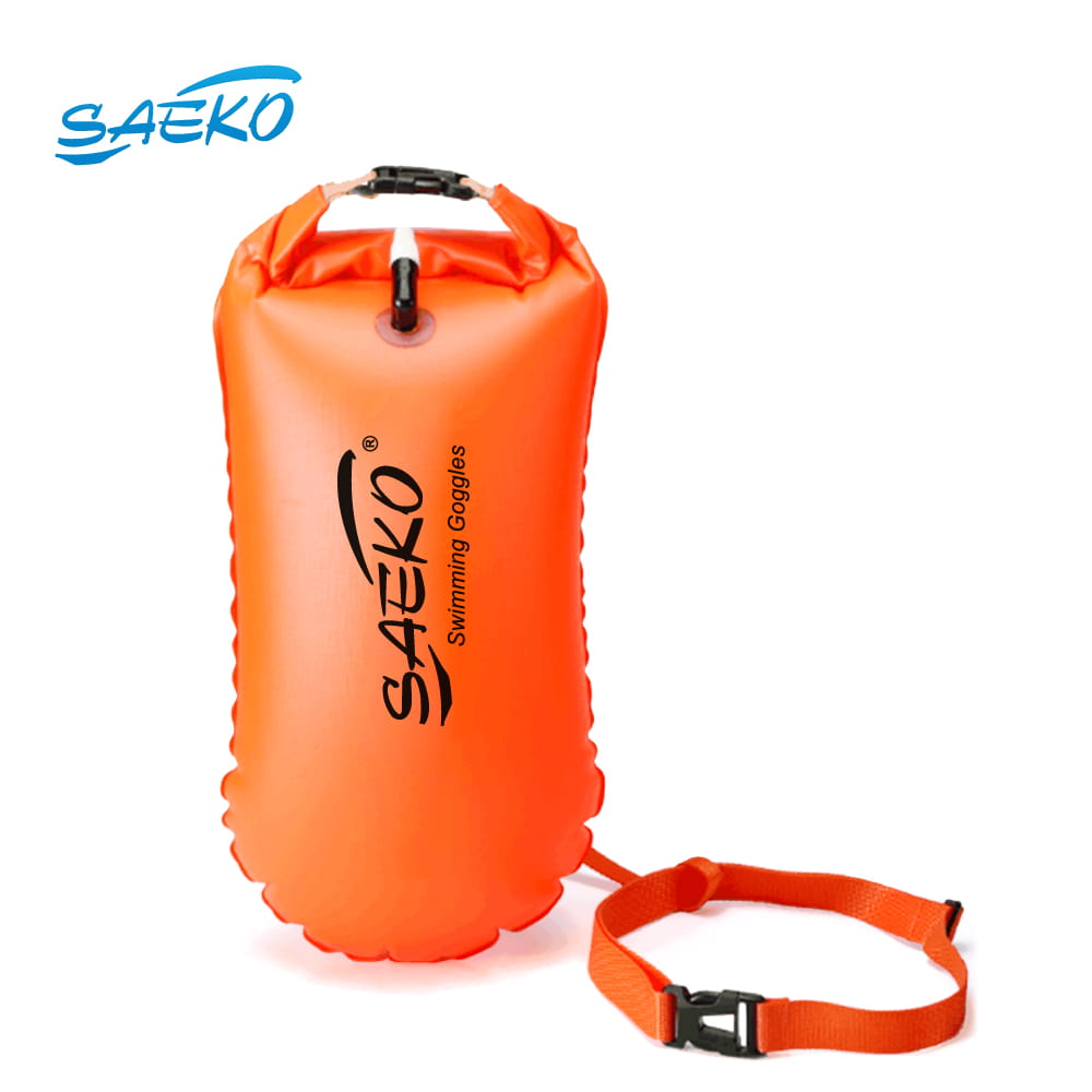 【SAEKO】單氣囊游泳浮球 防水包 充氣游泳浮漂 浮潛 魚雷浮標 20L 0