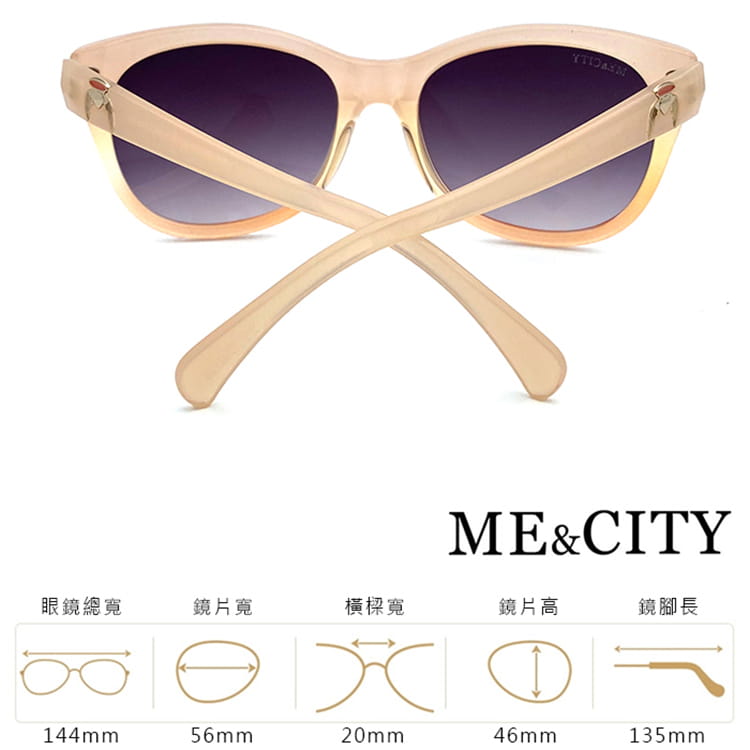 【ME&CITY】 永恆之翼時尚太陽眼鏡 抗UV (ME 120031 E240) 10