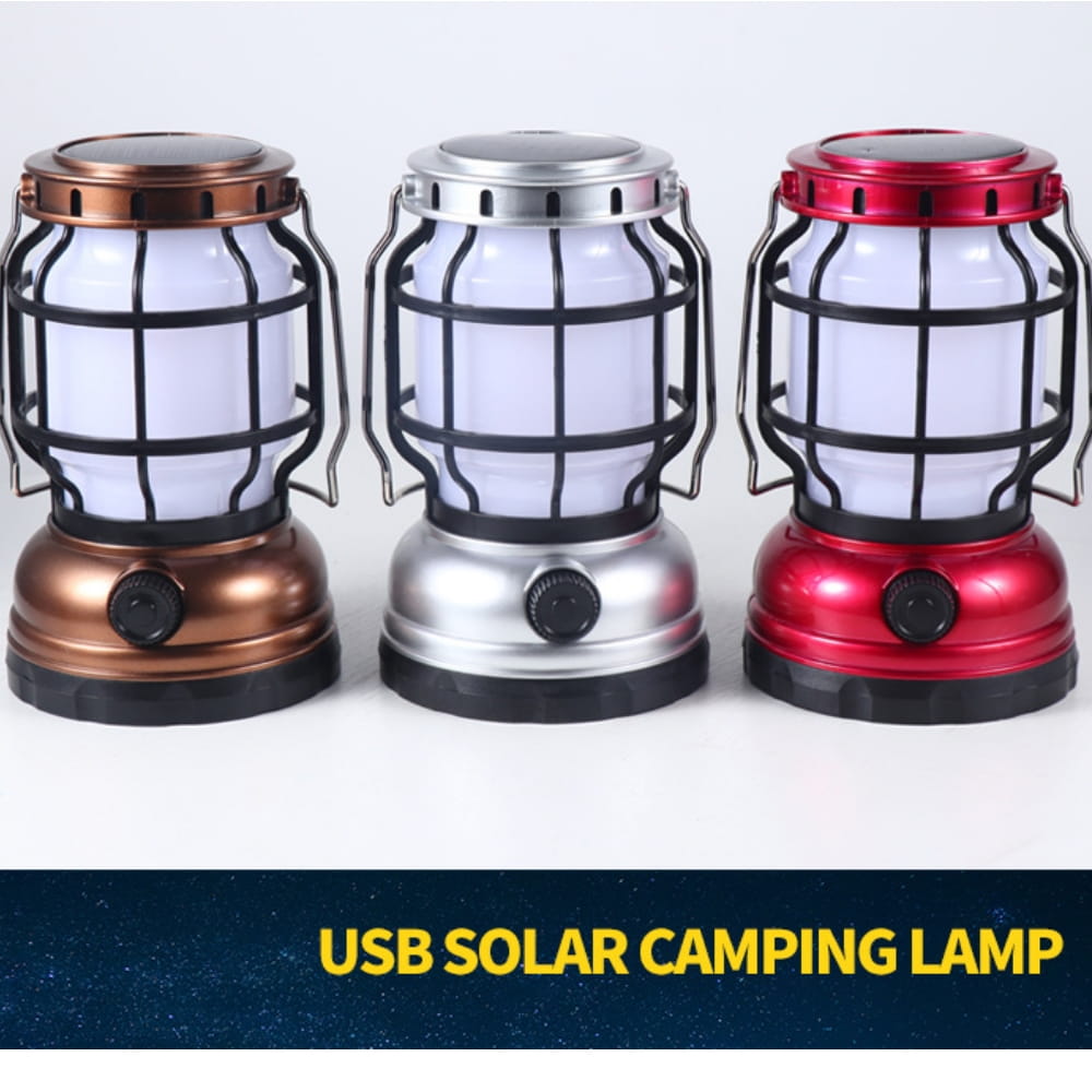 巨安戶外【111111104】 LED太陽能露營燈USB充電戶外野營燈家用應急手提燈 16