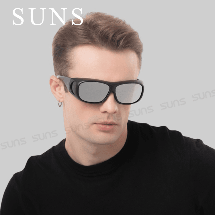 【suns】MIT包覆式偏光太陽眼鏡 白水銀 抗UV400 (可套鏡) 1