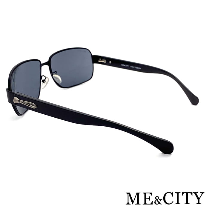 【ME&CITY】 義式紳士黑質感方框太陽眼鏡 抗UV (ME 110013 L600) 6