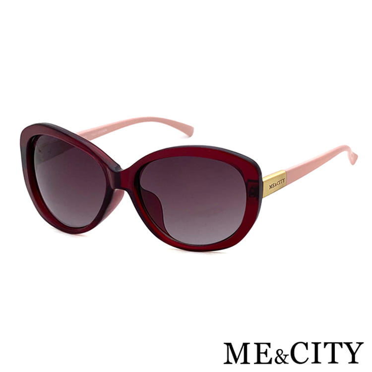 【ME&CITY】 時尚甜美酒紅簡約太陽眼鏡 抗UV (ME 1202 E06) 6