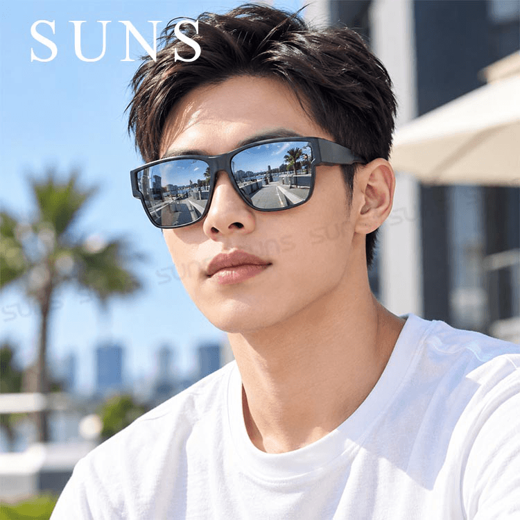 【suns】時尚方框水銀鏡面偏光太陽眼鏡 抗UV400 (可套鏡) 4